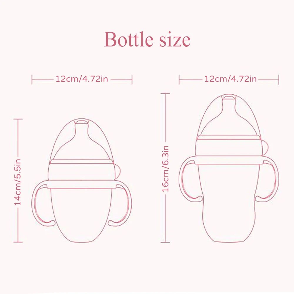 New 0 - 36 months baby nano - silicone bottle 240ml 150ml with handle Breastmilk - like design Soft milk pulling - RELUX.STORENew 0 - 36 months baby nano - silicone bottle 240ml 150ml with handle Breastmilk - like design Soft milk pulling