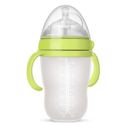 New 0 - 36 months baby nano - silicone bottle 240ml 150ml with handle Breastmilk - like design Soft milk pulling - RELUX.STORENew 0 - 36 months baby nano - silicone bottle 240ml 150ml with handle Breastmilk - like design Soft milk pulling