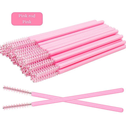 NEW 50Pcs Makeup Eyelash Brushes Disposable Crystal Eyebrow brush Diamond Handle Mascara Wand Applicator Lashes Extension Tools - RELUX.STORE