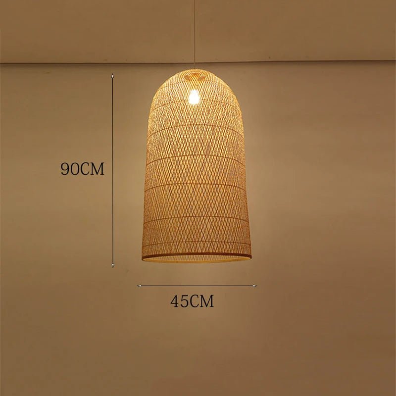 New Chinese Bird's Nest Lampshade Chandelier Hotel Restaurant Staircase Japanese Tatami Rattan LED Bamboo Furniture Decoration - RELUX.STORE