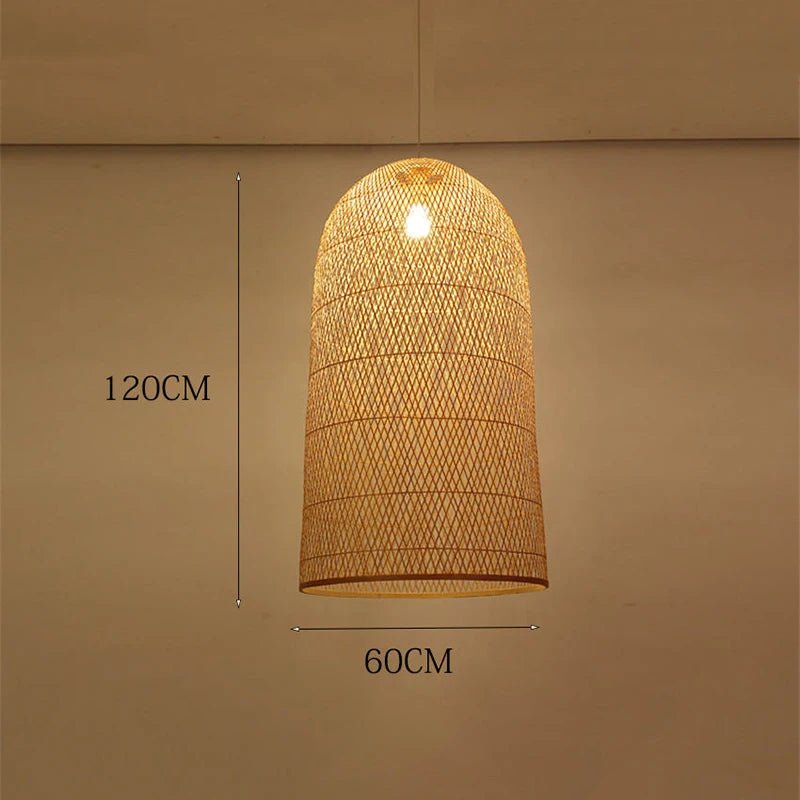 New Chinese Bird's Nest Lampshade Chandelier Hotel Restaurant Staircase Japanese Tatami Rattan LED Bamboo Furniture Decoration - RELUX.STORE