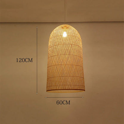 New Chinese Bird's Nest Lampshade Chandelier Hotel Restaurant Staircase Japanese Tatami Rattan LED Bamboo Furniture Decoration - RELUX.STORE