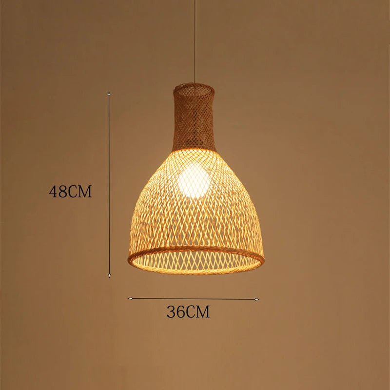 New Chinese Bird's Nest Lampshade Chandelier Hotel Restaurant Staircase Japanese Tatami Rattan LED Bamboo Furniture Decoration - RELUX.STORE