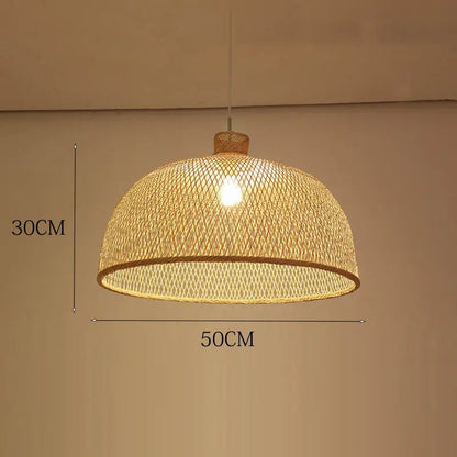 New Chinese Bird's Nest Lampshade Chandelier Hotel Restaurant Staircase Japanese Tatami Rattan LED Bamboo Furniture Decoration - RELUX.STORE