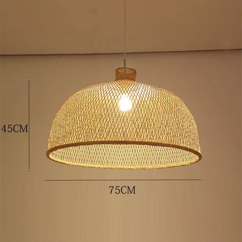 New Chinese Bird's Nest Lampshade Chandelier Hotel Restaurant Staircase Japanese Tatami Rattan LED Bamboo Furniture Decoration - RELUX.STORE