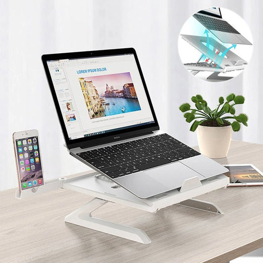 New Laptop Stand Multifunctional Folding Lift Portable Laptop Stand Monitor Increase Rack Aluminum Alloy Base - RELUX.STORE