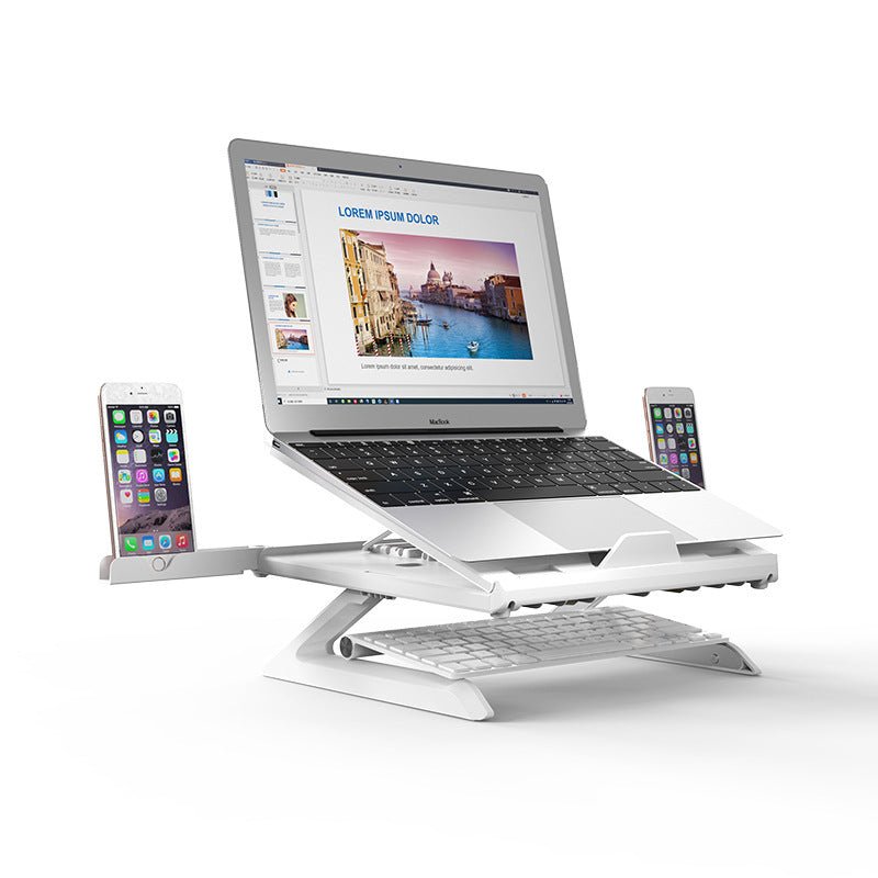 New Laptop Stand Multifunctional Folding Lift Portable Laptop Stand Monitor Increase Rack Aluminum Alloy Base - RELUX.STORE