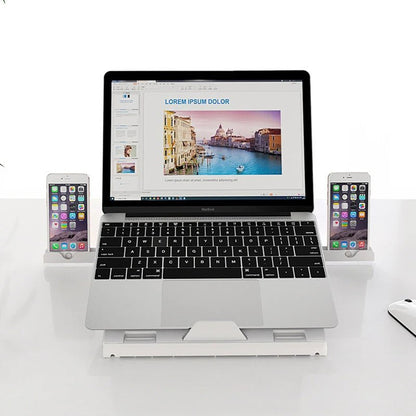 New Laptop Stand Multifunctional Folding Lift Portable Laptop Stand Monitor Increase Rack Aluminum Alloy Base - RELUX.STORE