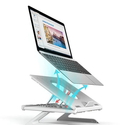 New Laptop Stand Multifunctional Folding Lift Portable Laptop Stand Monitor Increase Rack Aluminum Alloy Base - RELUX.STORE