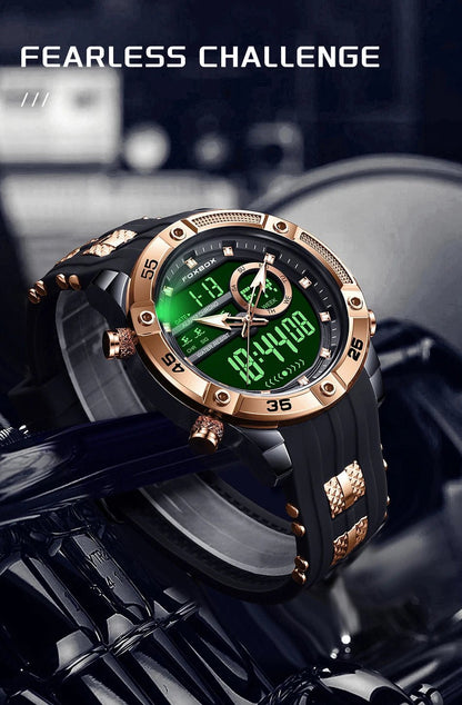 New Original FOXOBOX Brand Luxury Men Watch Military Analog Digital Watches For Men Fashion Sport Waterproof Quartz Chronograph - RELUX.STORE