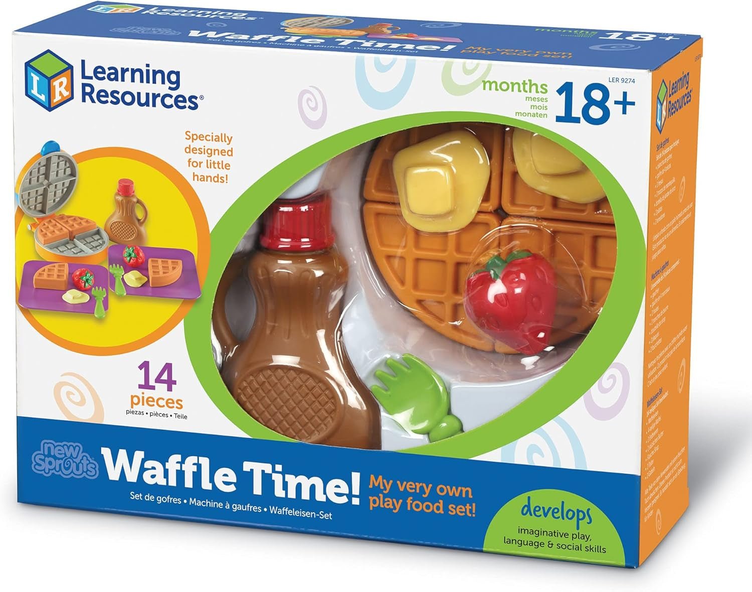 New Sprouts Waffle Time – Pretend Play Kitchen Breakfast Set | Montessori Educational Toys for Toddlers | Fine Motor Skills Development | Play Food Gift for Boys & Girls - RELUX.STORE