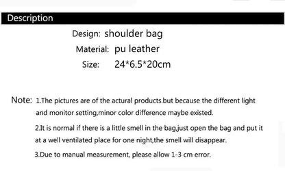 New Trendy and Fashionable Shoulder Underarm Bag PU Leather Solid Color Tote Handbag Luxury Brand Female Portable Shoulder Bag - RELUX.STORE