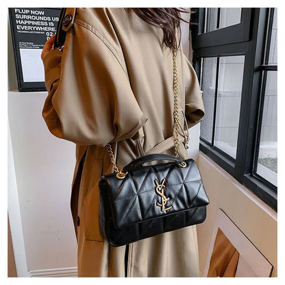 New Xiaoxiangfeng diamond grid chain bag, stylish and versatile, large capacity diagonal span small square bag - RELUX.STORE