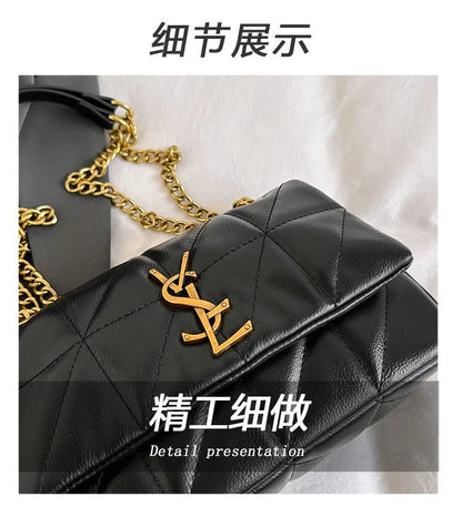 New Xiaoxiangfeng diamond grid chain bag, stylish and versatile, large capacity diagonal span small square bag - RELUX.STORE