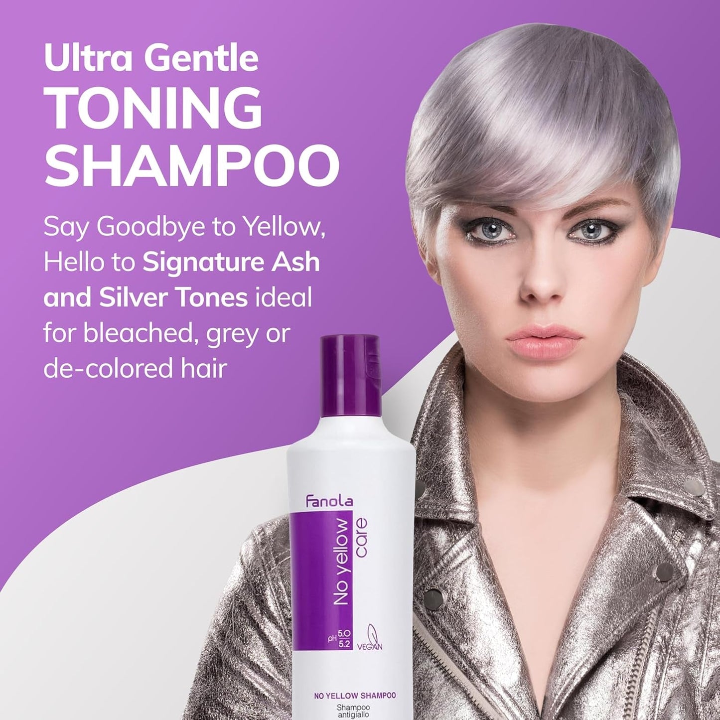 No Yellow Purple Shampoo – Color Depositing Shampoo for Blondes, Bleached & Grey Hair – Removes Brassy Tones & Enhances Shine (11.83 Fl Oz) - RELUX.STORE