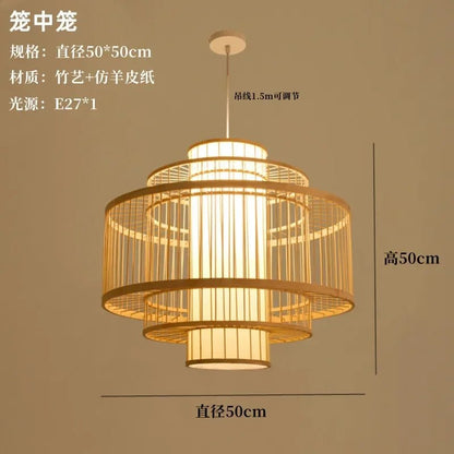 💡 "Nordic Bamboo Chandelier Pendant Light – Luxury Modern Hanging Lamp for Dining Room, Living Room, Bedroom & Indoor Home Décor" - RELUX.STORE