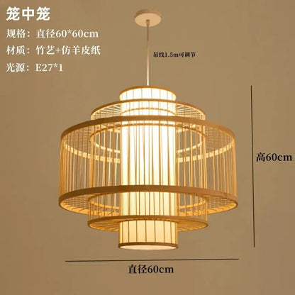💡 "Nordic Bamboo Chandelier Pendant Light – Luxury Modern Hanging Lamp for Dining Room, Living Room, Bedroom & Indoor Home Décor" - RELUX.STORE