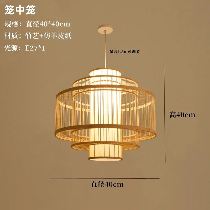 💡 "Nordic Bamboo Chandelier Pendant Light – Luxury Modern Hanging Lamp for Dining Room, Living Room, Bedroom & Indoor Home Décor" - RELUX.STORE