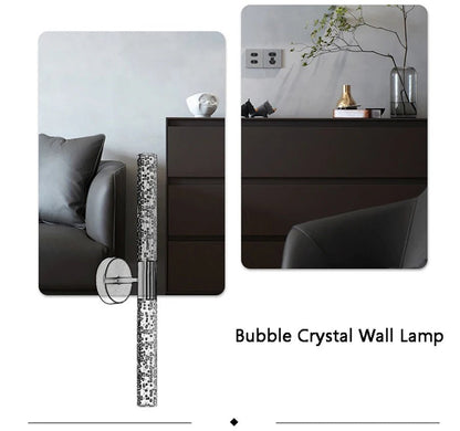 💡 "Nordic Bubbles Crystal Rod LED Wall Lamp – Modern Bedroom & Living Room Bedside Wall Light for Home Interior Decor" - RELUX.STORE