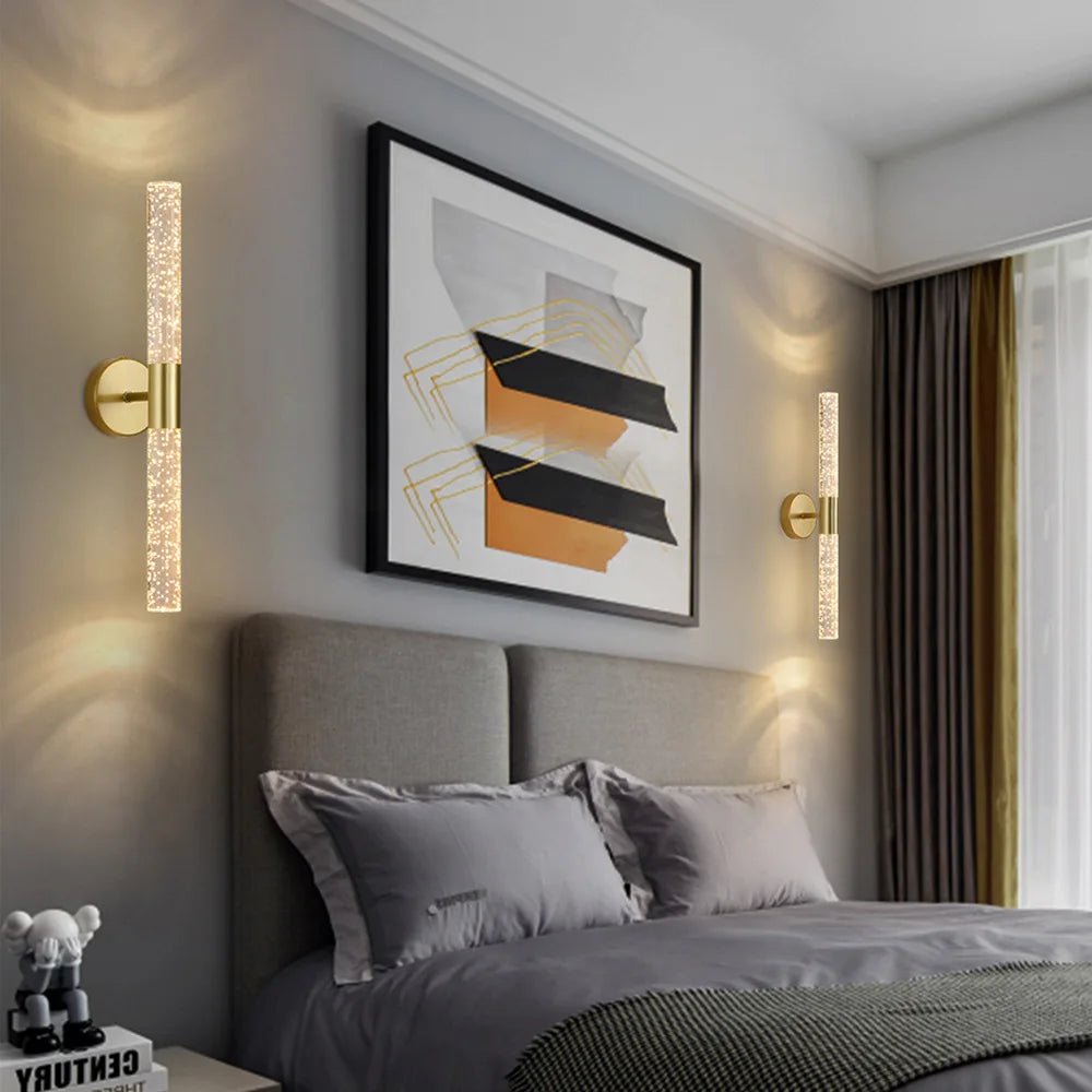 💡 "Nordic Bubbles Crystal Rod LED Wall Lamp – Modern Bedroom & Living Room Bedside Wall Light for Home Interior Decor" - RELUX.STORE