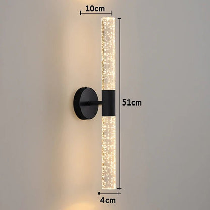 💡 "Nordic Bubbles Crystal Rod LED Wall Lamp – Modern Bedroom & Living Room Bedside Wall Light for Home Interior Decor" - RELUX.STORE