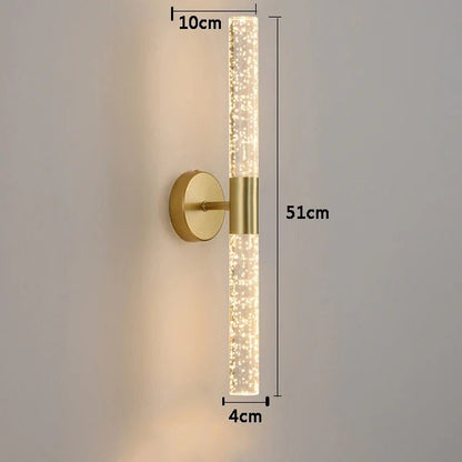 💡 "Nordic Bubbles Crystal Rod LED Wall Lamp – Modern Bedroom & Living Room Bedside Wall Light for Home Interior Decor" - RELUX.STORE
