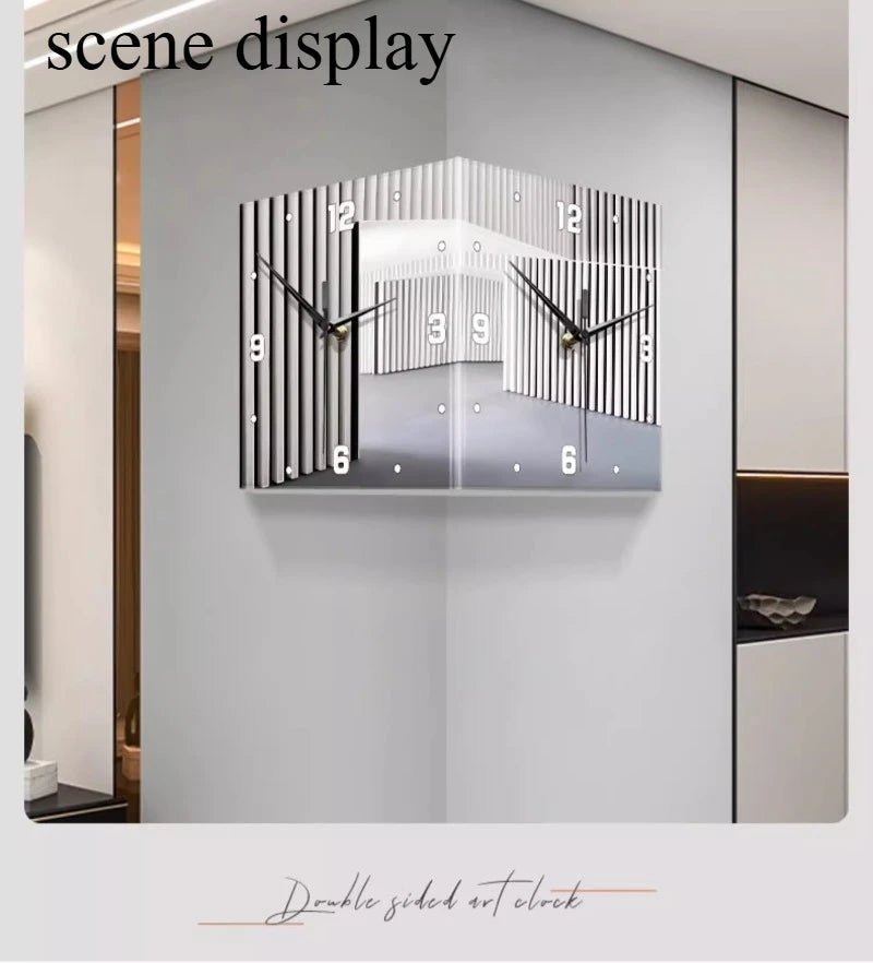 “Nordic LED Wall Clock – Modern Luxury Electronic Wall Art for Living Room, Elegant Aesthetic Home & Office Decor” - RELUX.STORE