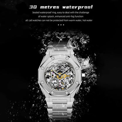 OLEVS Men's Watch Top Brand Luxury Hollowing Automatic Mechanical Watch Waterproof Luminous Watch for Men Gift Clock - RELUX.STORE