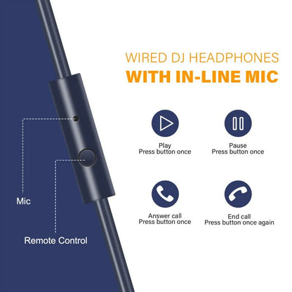 "Oneodio Wired Over - Ear Headphones – Professional Studio DJ Headset with Microphone, Hi - Res Audio for Music & Phone Monitoring" - RELUX.STORE