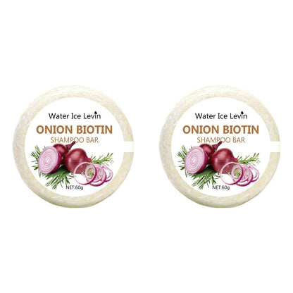 Onion and Biotin Shampoo Soap - 60g, Suitable for All Hair Types, Moisturizing and Smoothing, Rich in Rosemary Extract - RELUX.STORE