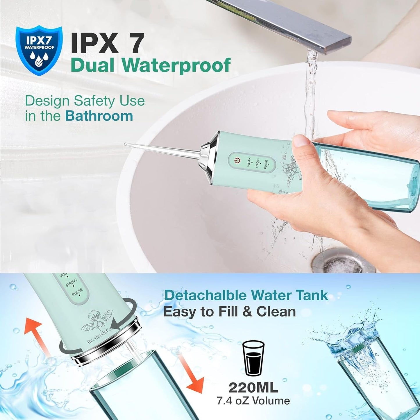 Oral Irrigator With 4 Nozzle Tips - RELUX.STORE