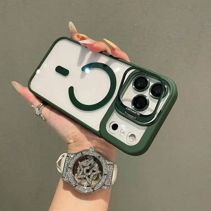 "Original Luxury Transparent Magnetic MagSafe Case for iPhone 17 / 17 Pro / 17 Pro Max / 17 Air – Lens Holder & Shockproof Clear Protective Cover" - RELUX.STORE