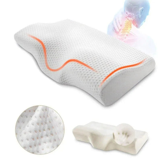 “Orthopedic Memory Foam Pillow for Neck Pain Relief – Butterfly Shaped Cervical Pillow with Slow Rebound Support | Ergonomic Bed Pillow for Deep Sleep & Spinal Alignment” - RELUX.STORE