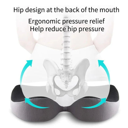 “Orthopedic Memory Foam Seat Cushion – Non - Slip Prostate, Tailbone & Sciatica Pain Relief Pillow for Office Chair, Car & Home Comfort Support” - RELUX.STORE