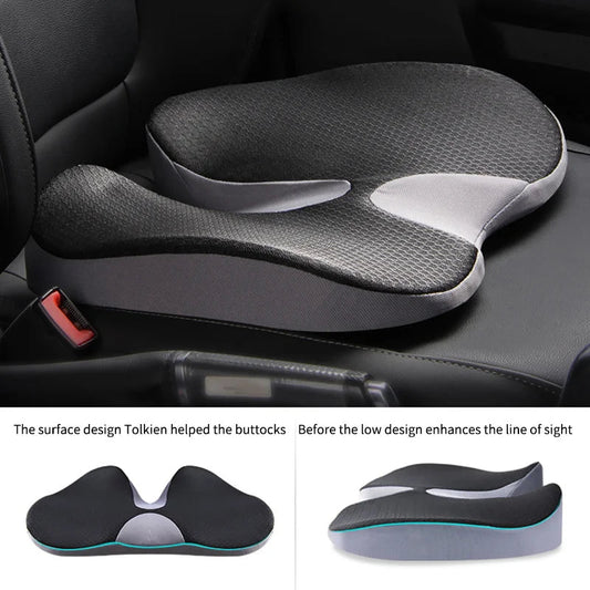 “Orthopedic Memory Foam Seat Cushion – Non - Slip Prostate, Tailbone & Sciatica Pain Relief Pillow for Office Chair, Car & Home Comfort Support” - RELUX.STORE