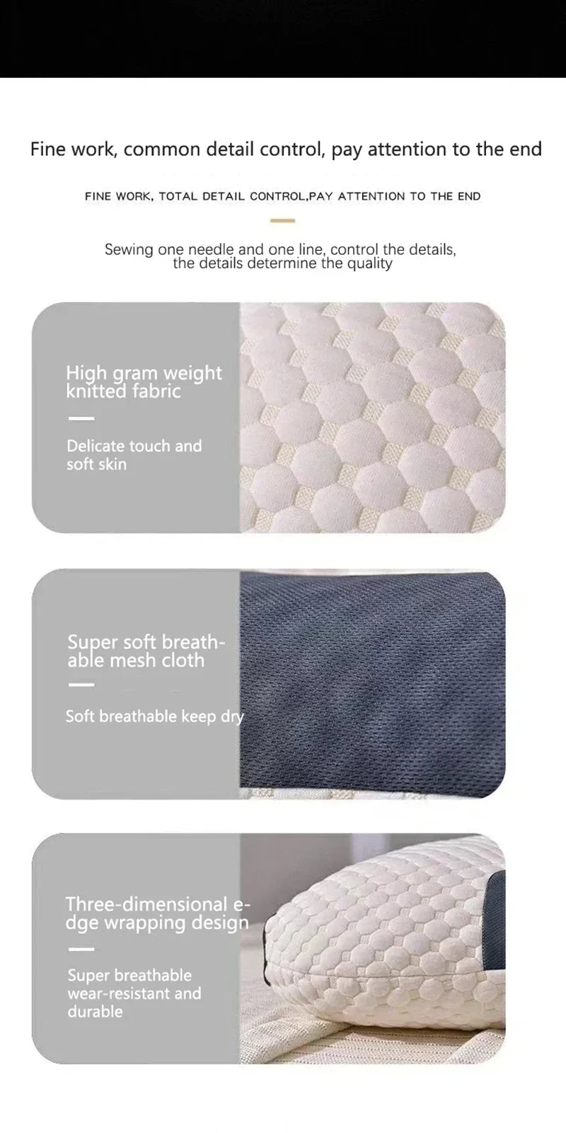 “Orthopedic Soybean Fiber Neck Pillow – Cervical Support & SPA Massage Design for Deep Sleep, Pain Relief & Neck Protection | Premium Sleep Pillow by Relux.Store” - RELUX.STORE