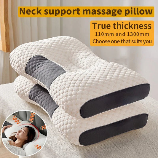 “Orthopedic Soybean Fiber Neck Pillow – Cervical Support & SPA Massage Design for Deep Sleep, Pain Relief & Neck Protection | Premium Sleep Pillow by Relux.Store” - RELUX.STORE