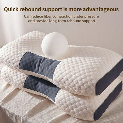 “Orthopedic Soybean Fiber Neck Pillow – Cervical Support & SPA Massage Design for Deep Sleep, Pain Relief & Neck Protection | Premium Sleep Pillow by Relux.Store” - RELUX.STORE