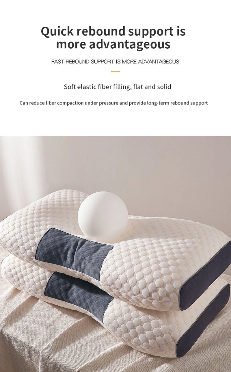 “Orthopedic Soybean Fiber Neck Pillow – Cervical Support & SPA Massage Design for Deep Sleep, Pain Relief & Neck Protection | Premium Sleep Pillow by Relux.Store” - RELUX.STORE