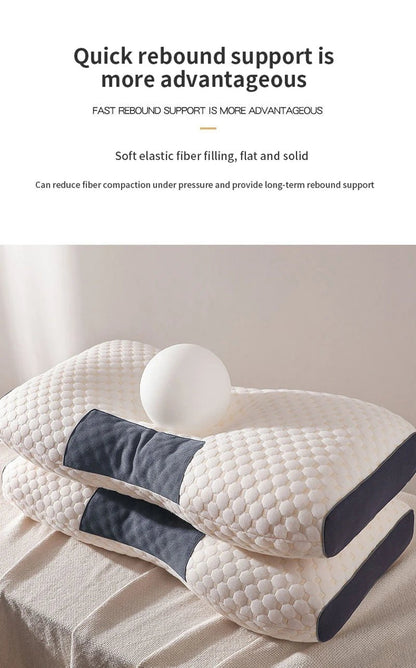 “Orthopedic Soybean Fiber Neck Pillow – Cervical Support & SPA Massage Design for Deep Sleep, Pain Relief & Neck Protection | Premium Sleep Pillow by Relux.Store” - RELUX.STORE