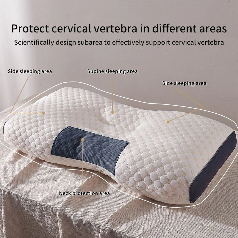 “Orthopedic Soybean Fiber Neck Pillow – Cervical Support & SPA Massage Design for Deep Sleep, Pain Relief & Neck Protection | Premium Sleep Pillow by Relux.Store” - RELUX.STORE