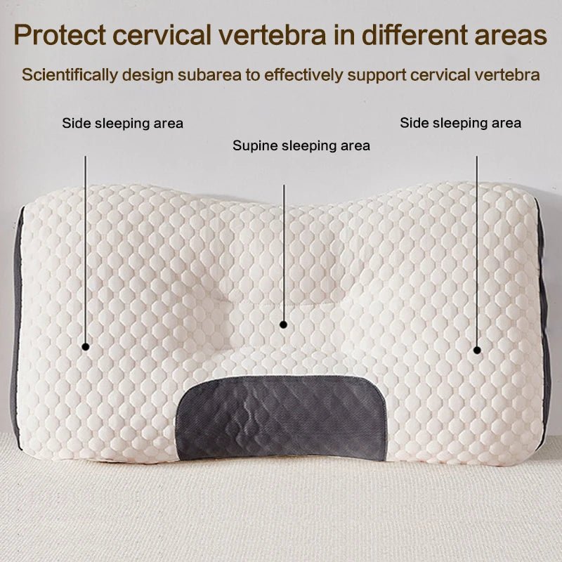 “Orthopedic Soybean Fiber Neck Pillow – Cervical Support & SPA Massage Design for Deep Sleep, Pain Relief & Neck Protection | Premium Sleep Pillow by Relux.Store” - RELUX.STORE
