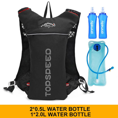 Outdoor 5L Ultralight Hydration Backpack for Men – Trail Running, Jogging, Marathon & Cycling Bag with 500ML Water Bottle - RELUX.STORE