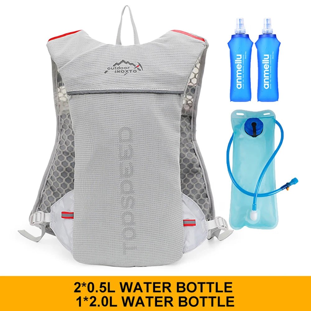 Outdoor 5L Ultralight Hydration Backpack for Men – Trail Running, Jogging, Marathon & Cycling Bag with 500ML Water Bottle - RELUX.STORE