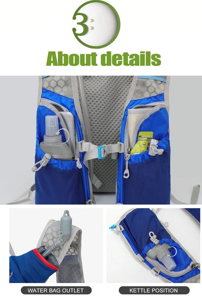 Outdoor 5L Ultralight Hydration Backpack for Men – Trail Running, Jogging, Marathon & Cycling Bag with 500ML Water Bottle - RELUX.STORE