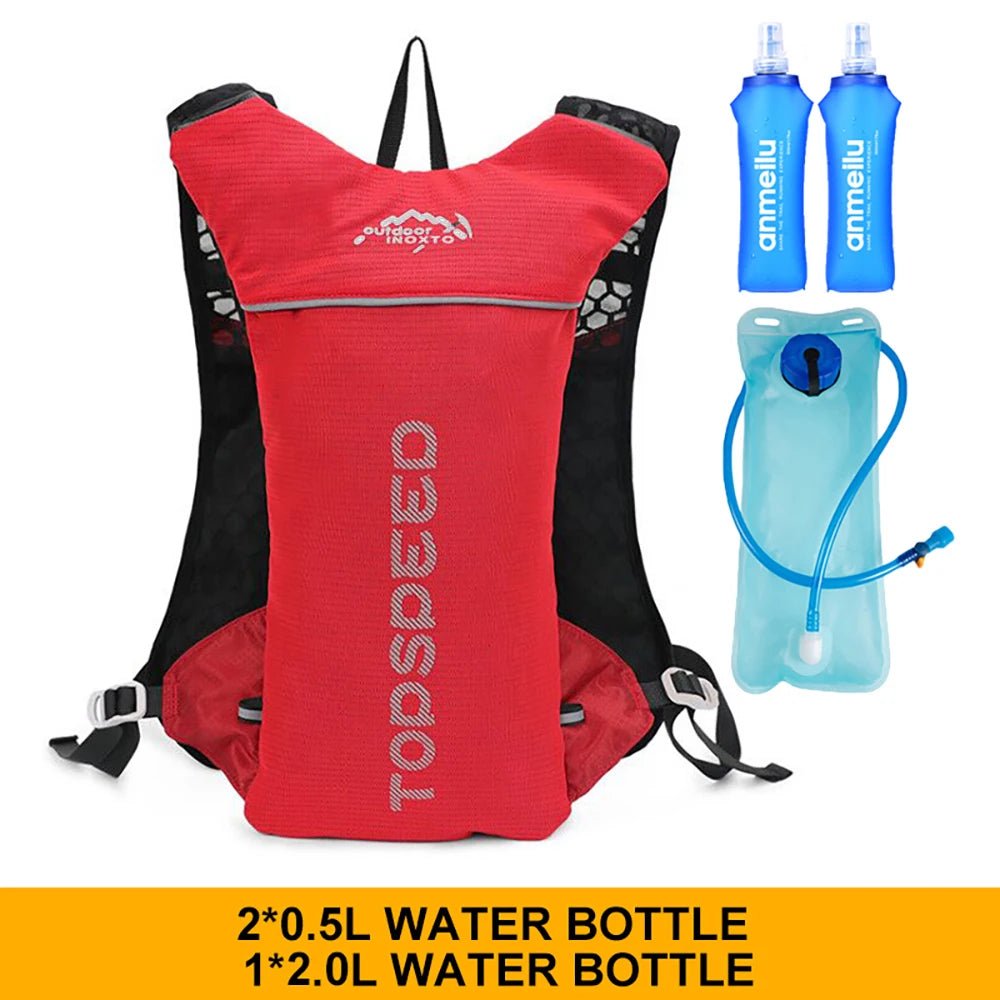 Outdoor 5L Ultralight Hydration Backpack for Men – Trail Running, Jogging, Marathon & Cycling Bag with 500ML Water Bottle - RELUX.STORE
