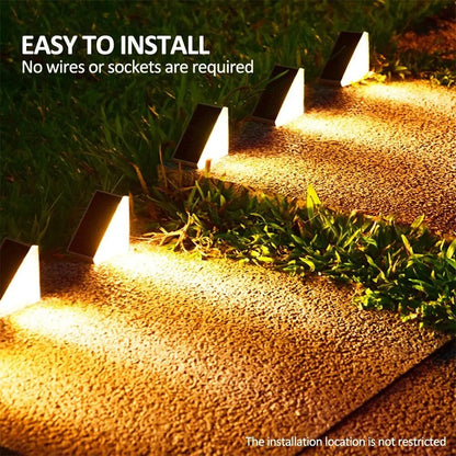 "Outdoor Solar Step Lights – Warm White & RGB, IP67 Waterproof, Auto - On LED Lights for Patio, Yard, Driveway & Porch Decoration" - RELUX.STORE