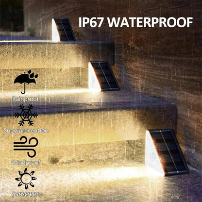 "Outdoor Solar Step Lights – Warm White & RGB, IP67 Waterproof, Auto - On LED Lights for Patio, Yard, Driveway & Porch Decoration" - RELUX.STORE
