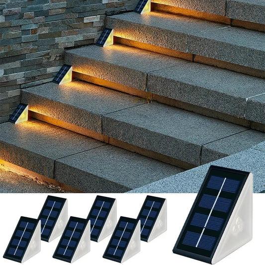 "Outdoor Solar Step Lights – Warm White & RGB, IP67 Waterproof, Auto - On LED Lights for Patio, Yard, Driveway & Porch Decoration" - RELUX.STORE