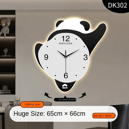 “Panda Glowing Swinging Wall Clock – Fun Kids Room Décor, Night Light Feature, Hot Sale” - RELUX.STORE